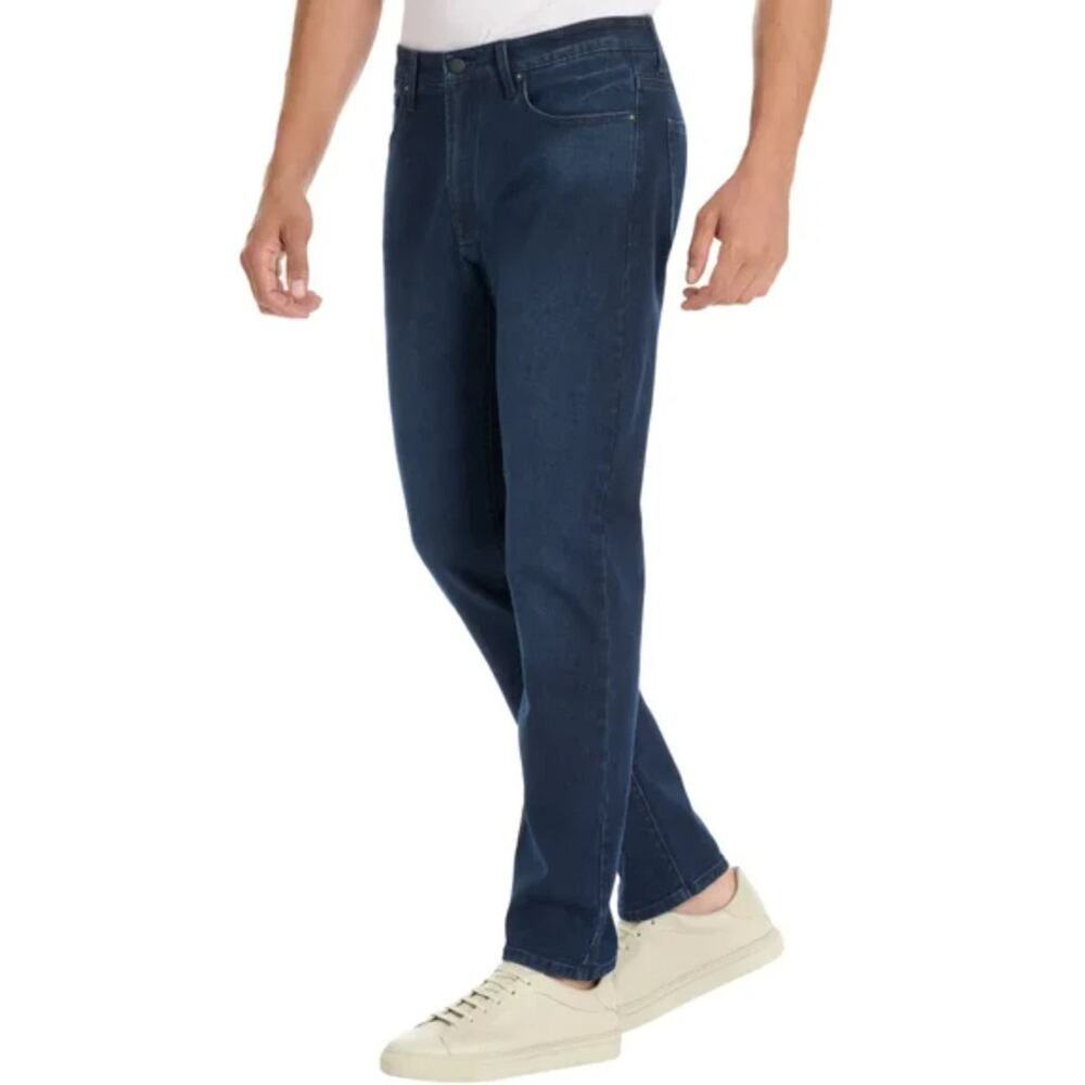 Ted Baker Lebanon Men's Navy Straight Leg Jeans, Comfort Stretch, Blue, 40x32
